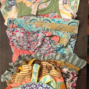 5 Matilda Jane dresses size 4, but fits like a size 2t